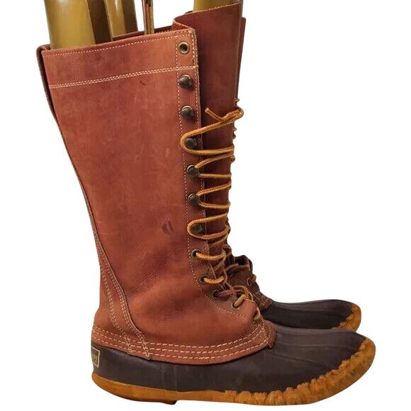 Vintage L.L Bean Knee High Duck Boots Size 6 fits 7